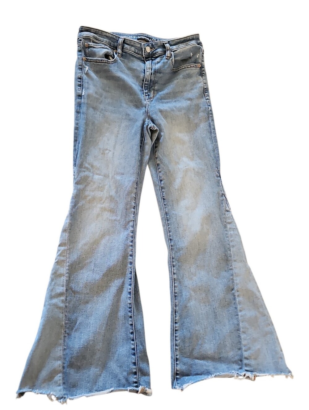 Light Blue Demin Women's Flared Jeans American Eagle Size 12